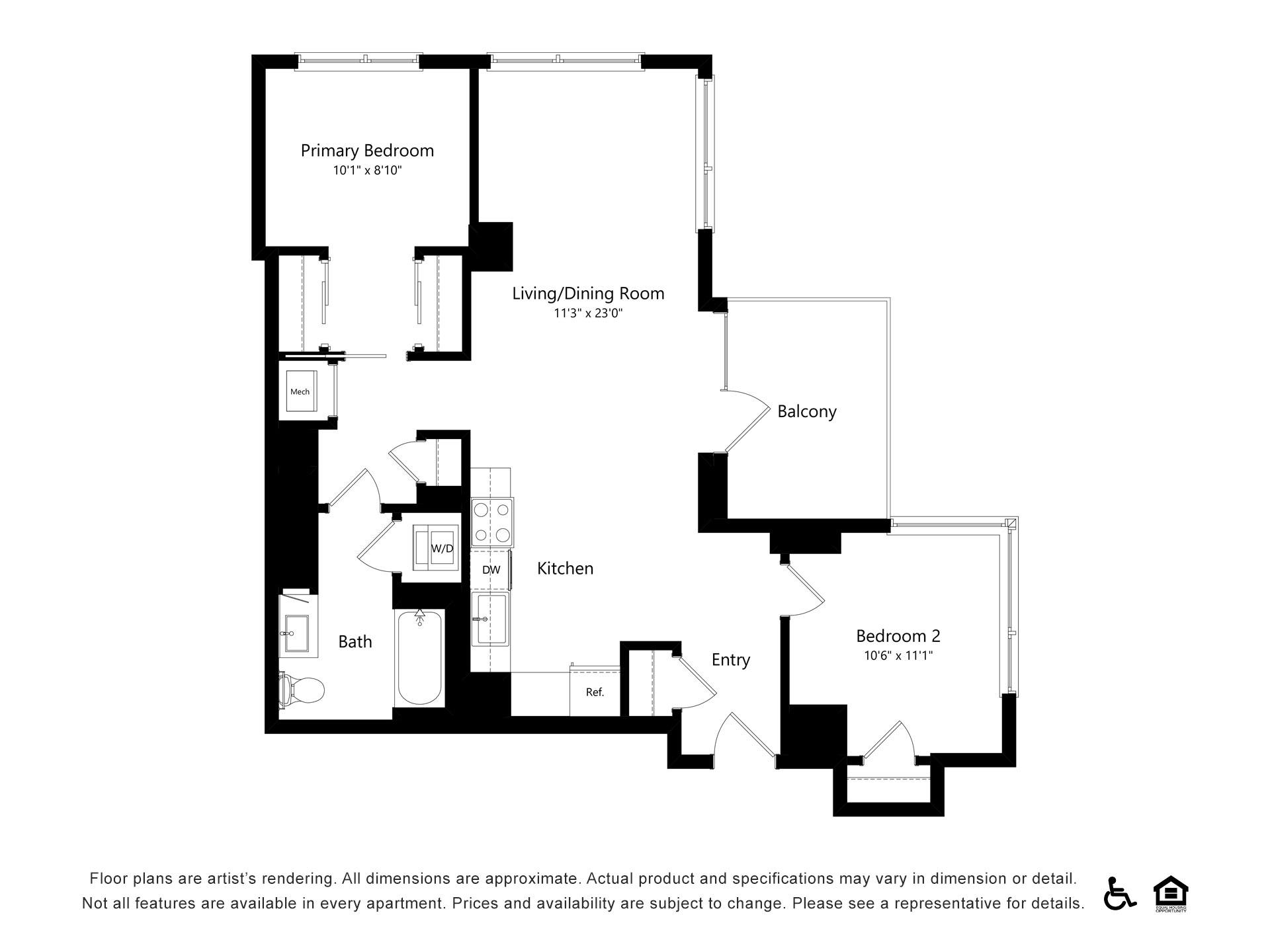 Floor plan layout diagram for B15